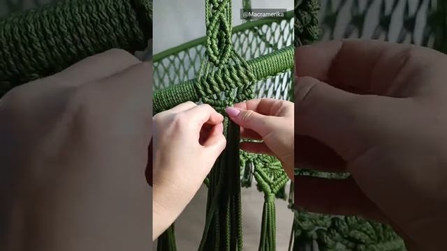 Полный урок по декоративной кисти на подвесное кресло на моем канале macrametutorial макрамедекор