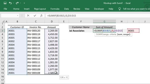 How to use Sumif with Vlookup Function in Excel | Combine use of Sumif and Vlookup in Excel