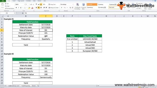 YIELD Function in Excel | How to use Excel YIELD Function?