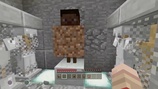 (☞ ͡° ͜ʖ ͡°)☞ Minecraft - PS4 l How to put helmet and head on an armor stand together!