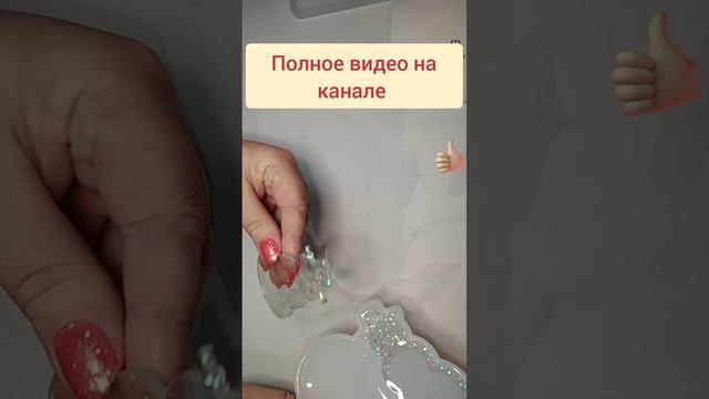 Игрушка снеговик с жидкостью из эпоксидной смолы