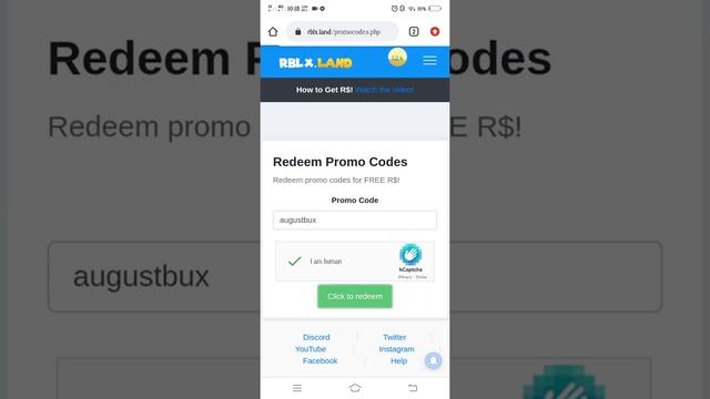 New code In (Rblx.land) August 13 2020. #rpbix # robuxearn #promocodes2020 #rblx.land