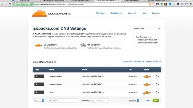 Adding Balancer Dns Configurations