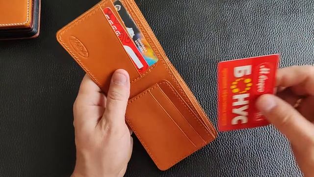 Кошелек из натуральной кожи. Обзор / Wallet made of genuine leather. Review.