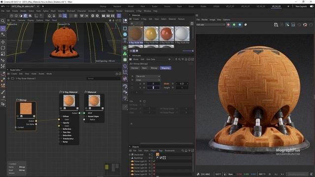 HOW TO Realistic Materials in V-Ray 6 for Cinema 4d  Plastic Wood Concrete  Metal