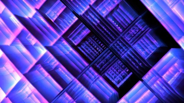4K  Blue Purple Hypnotic  3D Net 2160p Motion Background