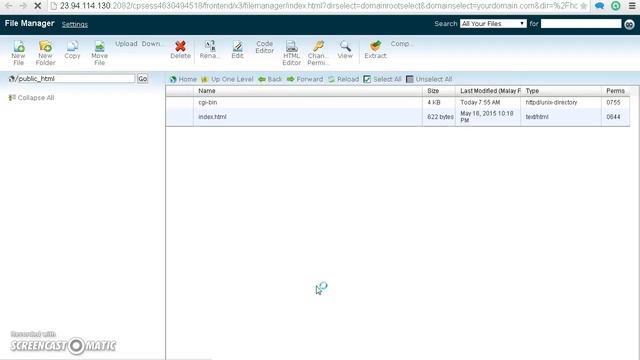 cPanel first time login