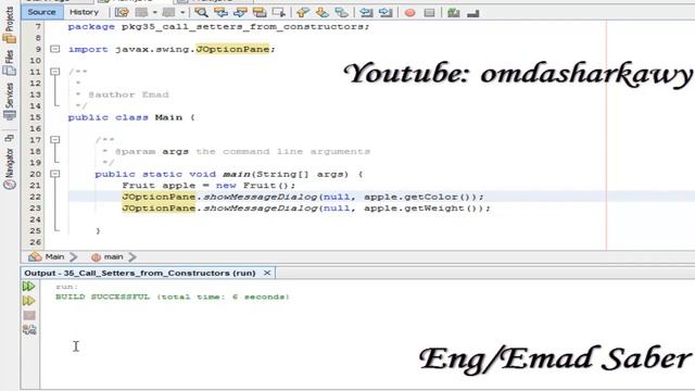 35 | Java Programming Course | Call Setters from Constructors