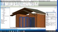 Wood Cabana Build on Revit software