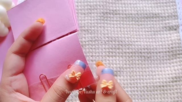 How to make a cute keychain notebook at your home _ DIY keychain notebook