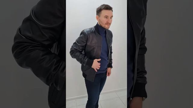 Кожаный куртка BOMBER | ДЖОН ПИЛОТ