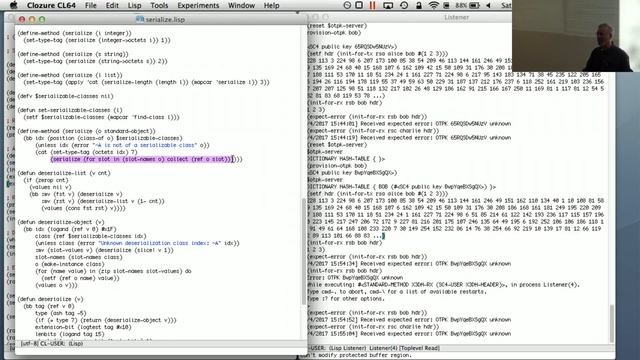 Signal Ratchet, a cryptographic technique, implemented in Lisp, by Ron Garret (lightning talk)