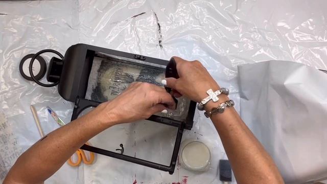 How To Reverse Decoupage On Lantern Using Christmas Master Board