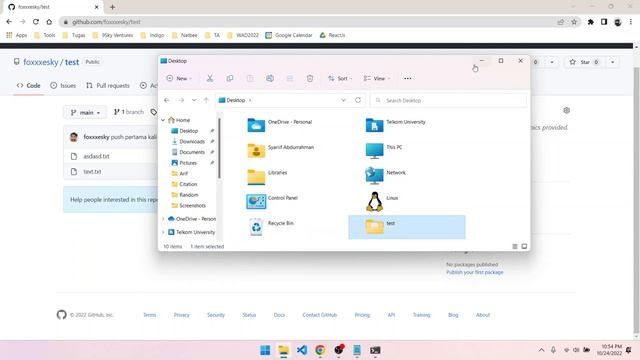 Ttorial Integrasi Github & VSCode