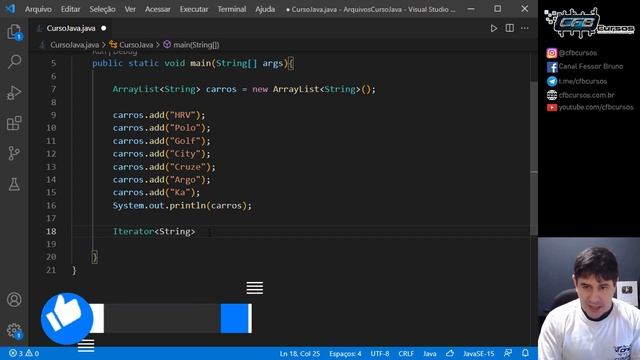 Iterator em Java [iterator] - Curso de Java - Aula 50