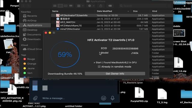 Get Macbook T2 User Info in 1 Click Without Jailbreak | Hfz Ramdisk T2 Activator Macbook T2 Unlock