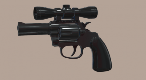 Scoped Revolver в 3D от pbrperson