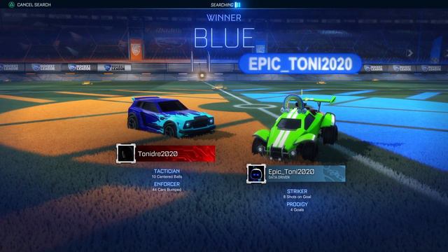 Dad and Son play Rocket League split screen on PS5
