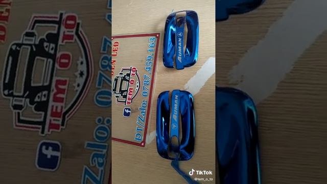 Ốp Tay Nắm Cửa Inox Xanh Auman Đt Zalo 0787459163