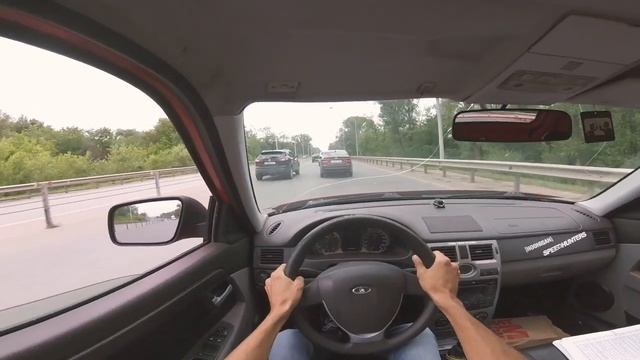 Pov test drive Lada Priora Coupe 1.6 MT / Приора Купе ! Шашки Просто еду)