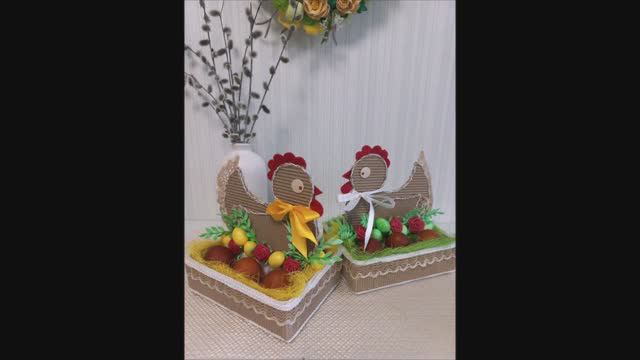 Удобные и оригинальные коробочки-подставки для пасхальных яиц своими руками из картона.