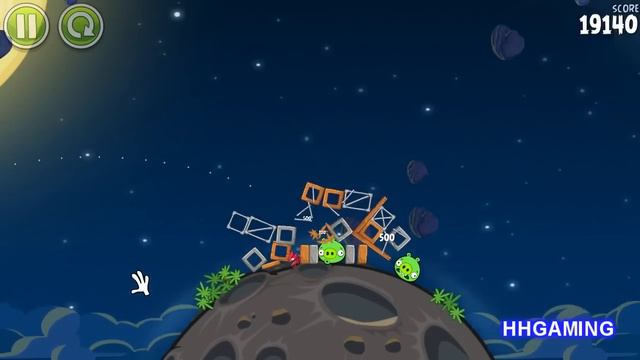 Angry Birds Space - Walkthrough 1-4 3 stars Pig Bang level guide how to get three star levels