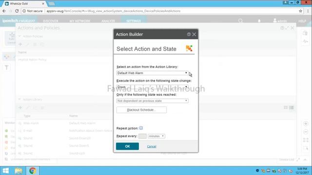WhatsUp Gold - How to Create and Assign Notification Action