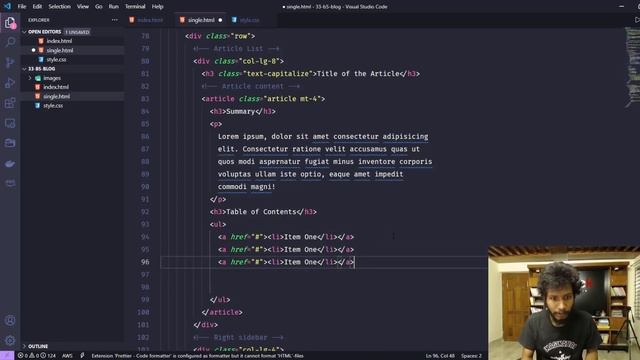 33.9 Blog Design With Bootstrap 5 - Article Page Design | আর্টিকেল পেজ ডিজাইন | HM Nayem