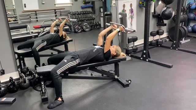 Skull Crushers with Triceps Bar