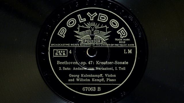Kreutzer-Sonate Kulenkampff / Kempff 1935