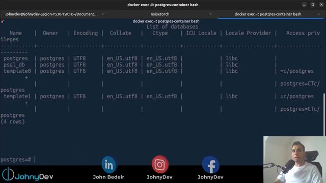 Postgres in Docker شرح
