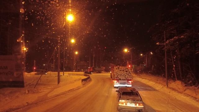 Первый рейс. Новогодняя елка.Работа на лесовозе..mp4
