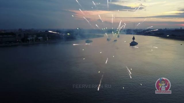 Пиротехническое шоу на свадьбу. Банкетный зал Небесный Свердловская наб. СПб
