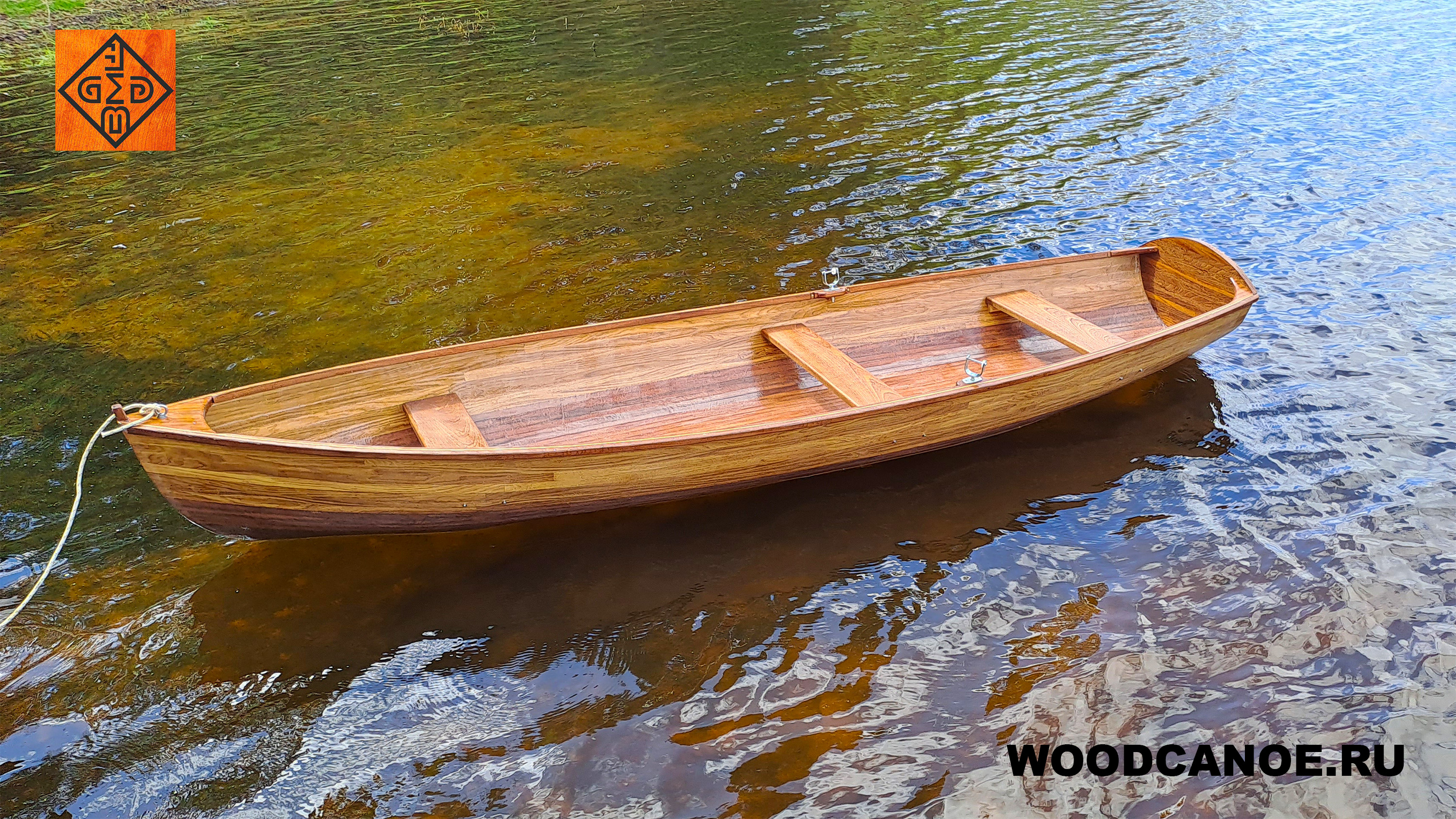 Изготовление деревянной лодки из дуба и красного дерева (КБ "ВУД-КАНОЭ")