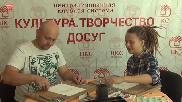 "Осенний пейзаж" в смешанной технике