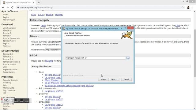 How to Install Apache Tomcat 9 on windows 10/8.1/8/7