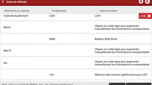 Programmation sauvegarde restauration codage adaptation module BMW E92