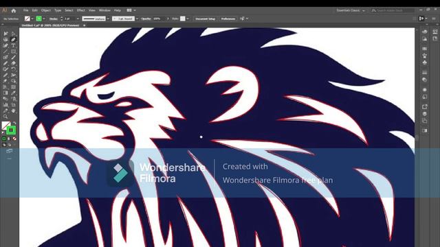 How to Create Raster Lion image into the Vector in Adobe Illustrator cc 2019