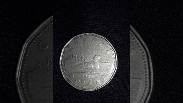 1 доллар 1988 года. Монета Канады luni - 1987 - 1989 г. Гагара.