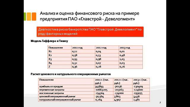 дипломная презентация по управлению рисками