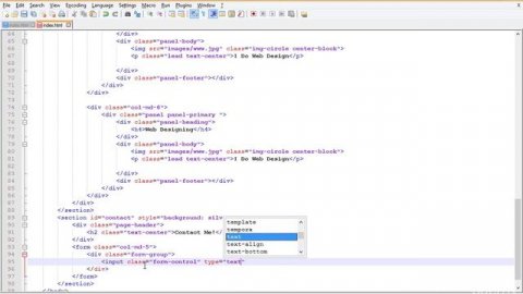 Bootstrap Tutorial - Creating Contact Area