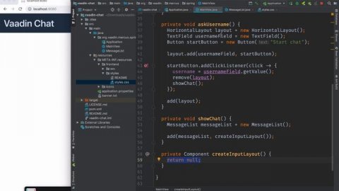 Reactive chat app tutorial with Spring Boot, Project Reactor, and Vaadin