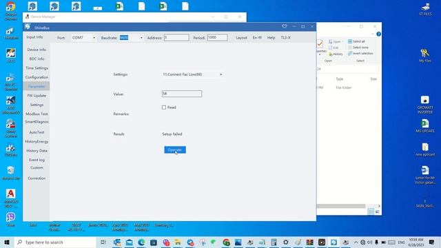 GROWATT MAC25KTL CHANGE SN, PARAMETER CHANGE using shinebus