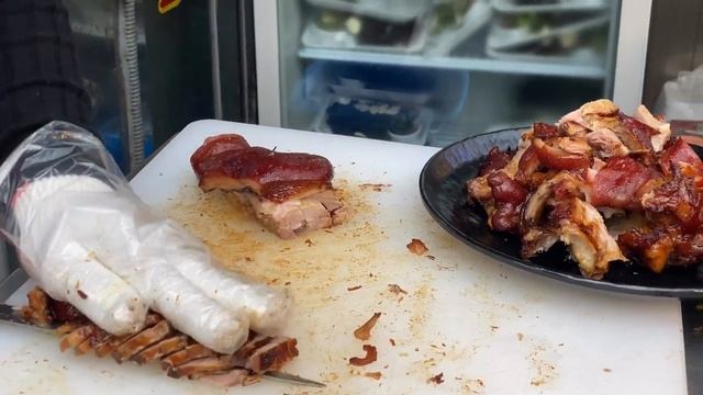 Свиные рульки, корейское блюдо из свинины, корейская уличная еда