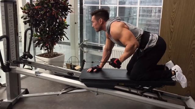 TOTAL GYM EXERCISE TRICEPS EXTENSIONS. ТОТАЛ ЖИМ ТРЕНИРОВКА ТРИЦЕПСА с Владимир Осник.