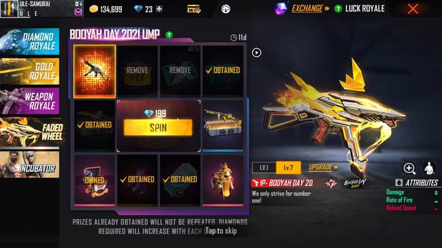 🔥BOOYAH DAY-UMP 🔥|| EVO GUN SKIN ||🔥ONE SPIN TRICK ||😭RIP 1600 💎 || NSK GAMERS