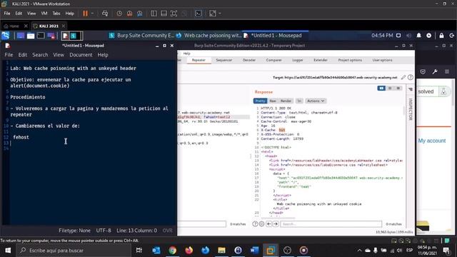 Lab Web cache poisoning with an unkeyed header