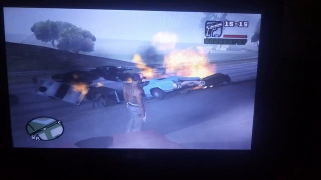 GTA San Andreas on Asus eee PC x101ch car crashes test pt3