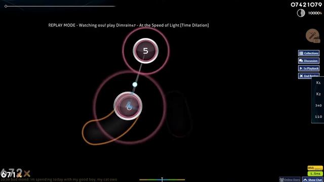 'At The Speed Of Light' In OSU | Dimrain47 - At The Speed Of Light [Time Dilation] (Showcase) | Osu