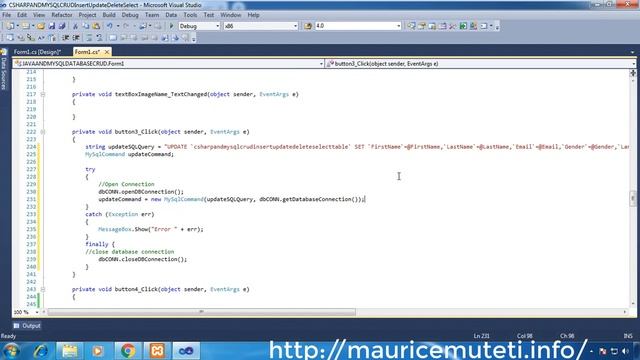 C# AND MYSQL DATABASE CRUD TUTORIAL #58 - How To Update Data From Table In MySql
